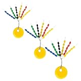 Trrymbbe Juego de 3 topes de Corcho de Goma, 3 tamaños, tapón de Bobber Ovalado Colorido, Granos espaciales para Aparejo, posicionamiento de Flotador, tapón S + M + L