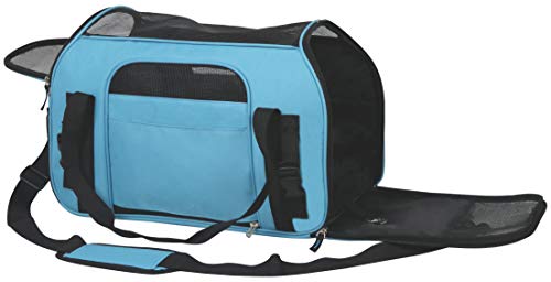 EliteField Soft Sided Pet Carrier (3 Year Warranty, Airline Approved), Multiple Sizes and Colors Available (Large: 19" L x 10" W x 13" H, Sky Blue)
