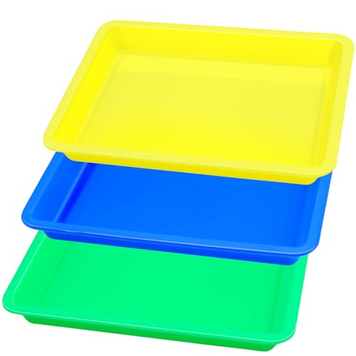 Messy Play Trays for Kids 3 Pack 27.5 x 21.2 cm Reusable Sensory Trays