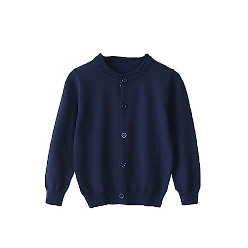 Yiqinyuan Spring Girls Cardigan Sweaters Children School Uniform Knitted Sweater Toddler Little Girls Long Sleeve Clothes