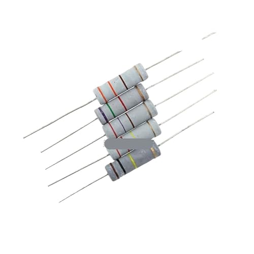 JFUDJKLI 10 Pieces/lot 5W Carbon Film Resistor +-5% 10K Ohm 10K 4.7k 2.2K 1K 100K 470K 360R 560R 820R 910R 5W 0R-1M Metal (Size : 1.5R)