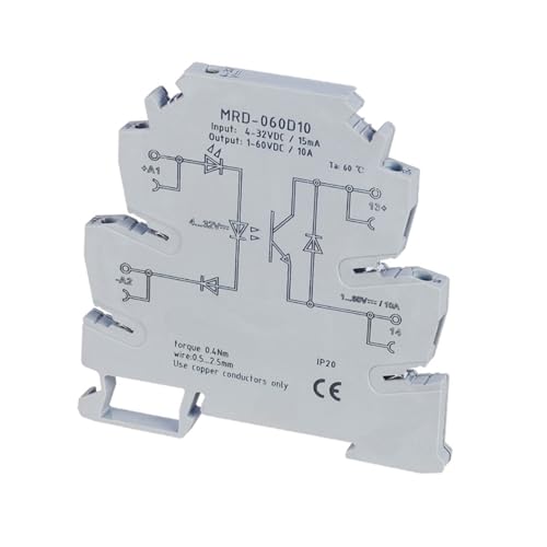 Relais semi-conducteur SSR mince rail Din module tension programmable