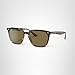 Ray-Ban Unisex RB4362 Square Sunglasses, Havana/Dark Brown, 55 mm