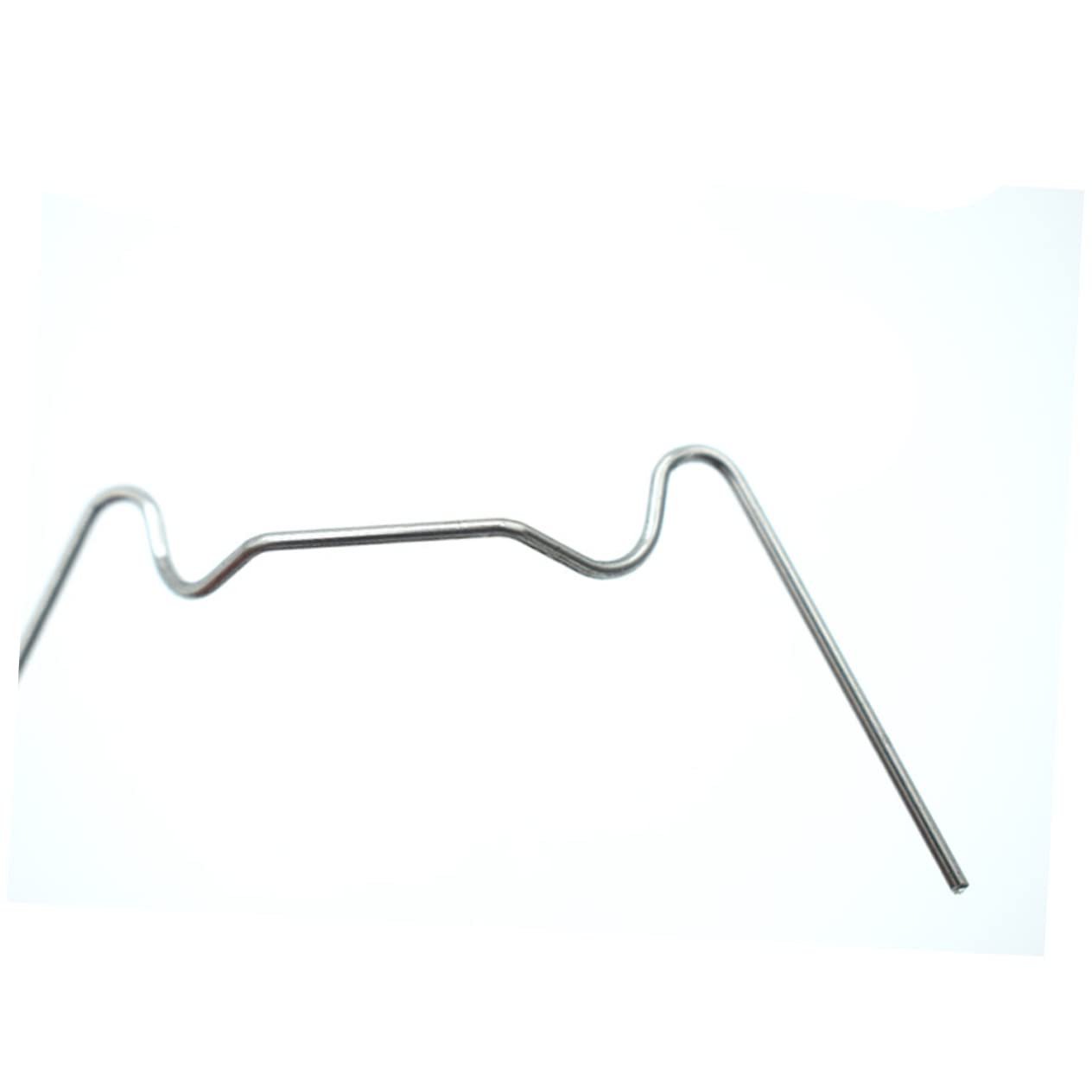 Sosoport 2sets Outdoor Fixing Nails for Garden Stakes Turf Nails Plant Ties W-Shaped Metal Pegs 50pcs*2