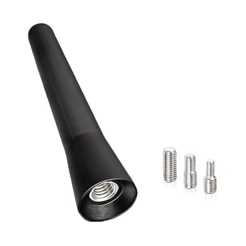 Antenne automobile universelle noire filetée et fixation toit pour radio auto am fm