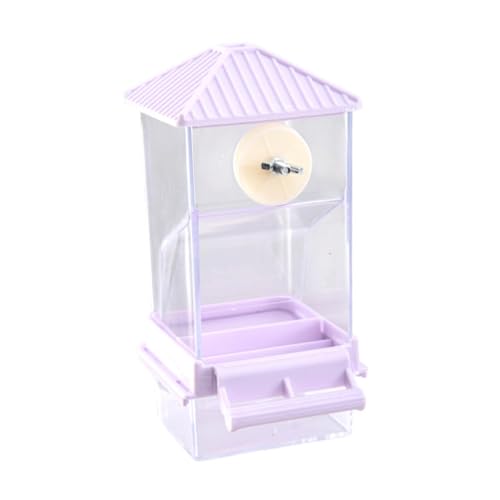Baoblaze Bird Cage Feeder Food Container Sturdy Parrot Foraging Feeder Cage Accessories for Budgerigar Parakeet Small and Medium Birds, Violet
