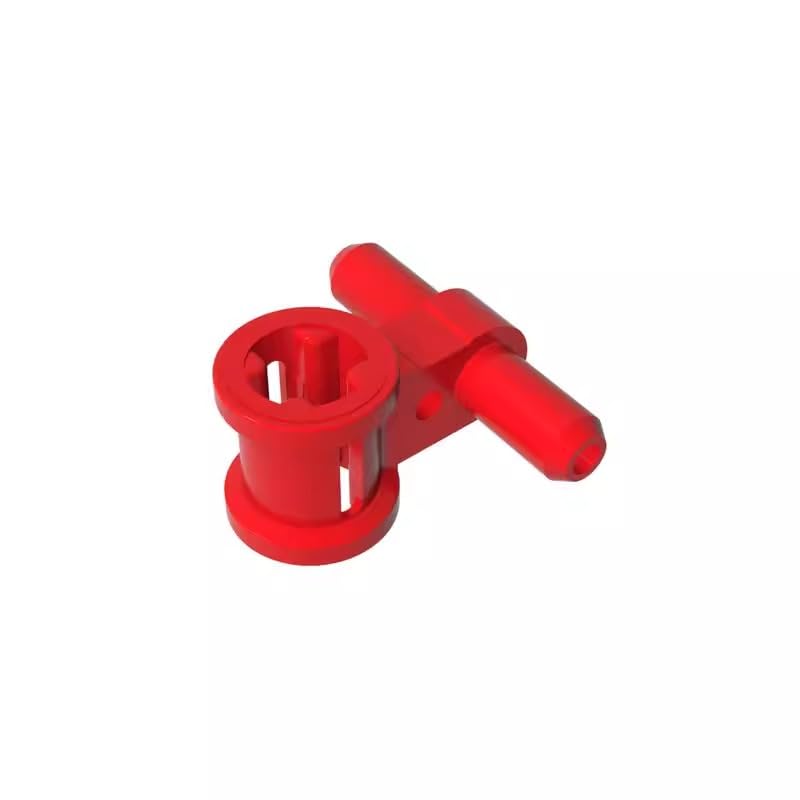 Gear Pneumatic Hose Connector with Axle Connector 99021 GDS-985 50PCS Compatible with Lego Classic Bulk Toy MOC Color:Red