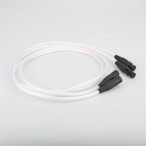 Cable HiFi XLRR 0.5 m plata pura 5N balanceado miniatura 3
