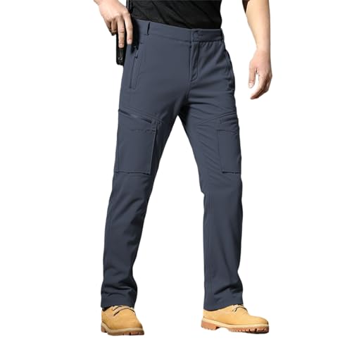 Pantalon de randonnée doublé polaire homme vêtement chaud isolant thermique imperméable hiver