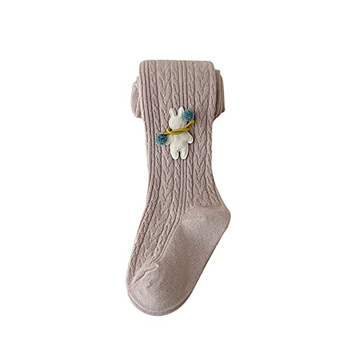 Baby Girls Footed Tights Cute Bunny Cable Knit Leggings Toddler and Girls Stretchy Pantyhose Pants Stockings Long Socks