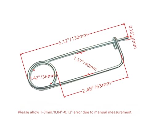 Lot de 8 épingles à nourrice en acier goupille de sécurité 4 x 63 mm - 5