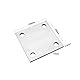 SG Store 2 Stück 304 Edelstahl-Ankerplatte 120 X 120 X 6 Mm 240er Edelstahlplatten mit Gemahlenem Korn Edelstahlbleche