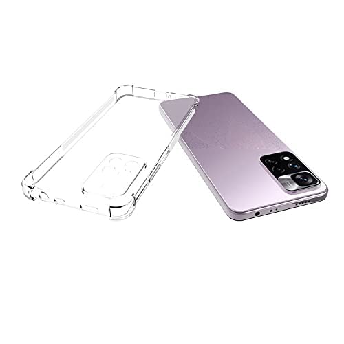 Image of Back Cover Bumper Exclusive Silicon Soft Transparent Case Anti Dust Shockproof Slim Back Cover for Redmi Note 11T (Transparent)