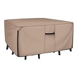 Mantel de mesa resistente para exteriores, construcción ventilada por el viento (74 x 74 pulgadas