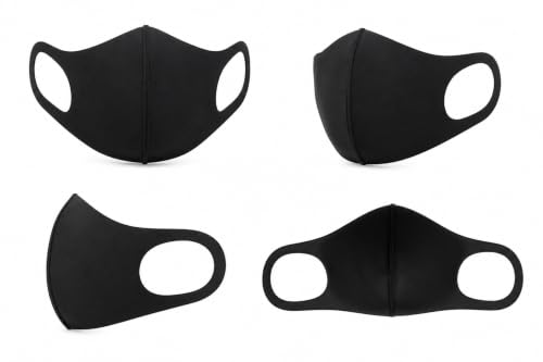 Image of Face Mask Washable & Breathable Anti-Dust Face Cover | Soft Stretch Ear Loops Lightweight Daily Wear Mask for Men & Women Black Free Size pack of 1