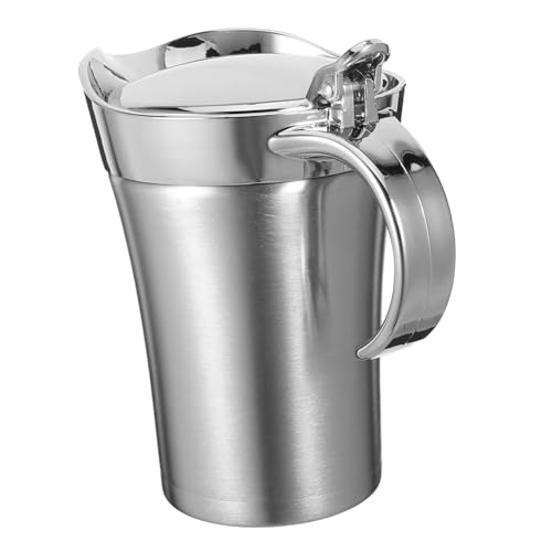 VICASKY Stainless Steel Double Insulated Sauce Boat Thermal Gravy Jug with Streamlined Spout for Smooth Pouring Professional Serving for Restaurants and Home Use