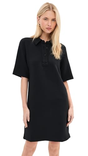 LE BOP Women's Solene Polo Mini Dress, Black, XS at Amazon Women's