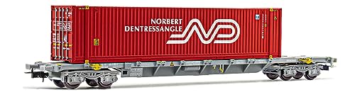 Wagon SNCF Porte-conteneurs Sgss JOUEF avec son grand conteneur 45 pieds Norbert Dentressangle