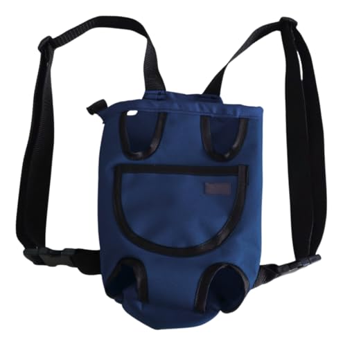 Mochila Canguru para Transporte de Cães e Gatos, Nylon 600, Tiras Ajustáveis, Tamanhos P e M Manuelita (Marinho, P)