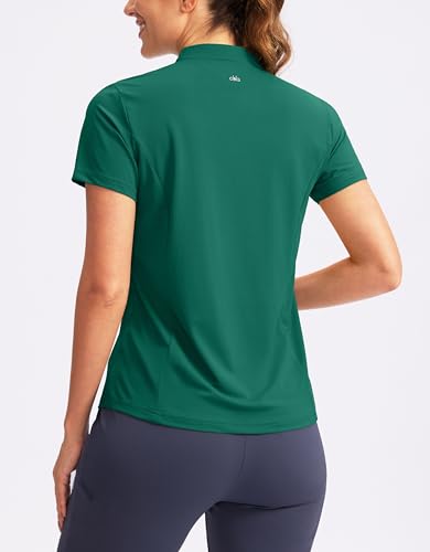 Image of Obla Women's Golf Polo Shirt V-Neck Short Sleeve Collarless Quick Dry Tennis Running T Shirt Golf Tops for Women