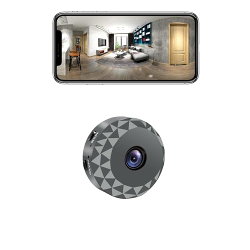 qoiq Mini Camara Espia Oculta 1080P HD WiFi Camaras de Vigilancia sin Cables Camara Seguridad Vigilancia Cámara Espía para Ver En El Movil Interior Spy CAM con Detección de Movimiento (Dusty Grey)