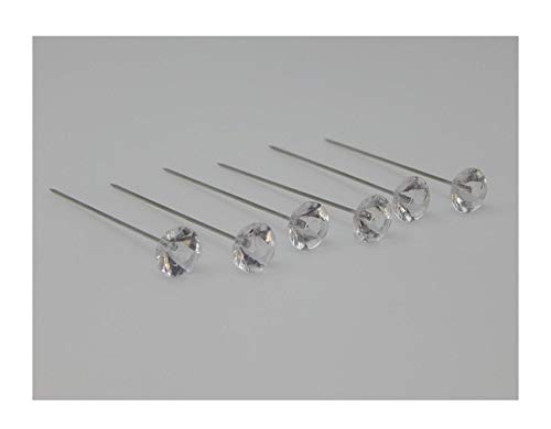 Floral Supply Online - Sparkle Pins - 2 Inch Faux Diamond Crystal Head End. Adds Bling and Dazzle - for Wedding, Corsage, Boutonniere, Flower, Floral Bouquet Pins (Pack of 300)