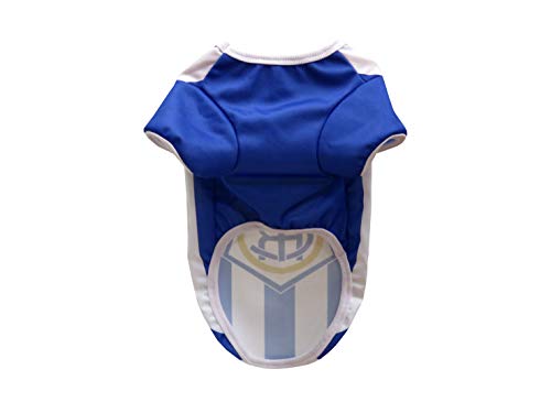 RECREATIVO DE HUELVA CF - Camiseta para Perro o Gato, 7 Tallas Disponibles, Equipación del Equipo, Talla XS, Calidad Alta, Producto Oficial (CyP Brands)