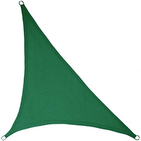 LyShade 12' x 12' x 17' Right Triangle Sun Shade Sail Canopy (Dark Green) - UV Block for Patio and Outdoor