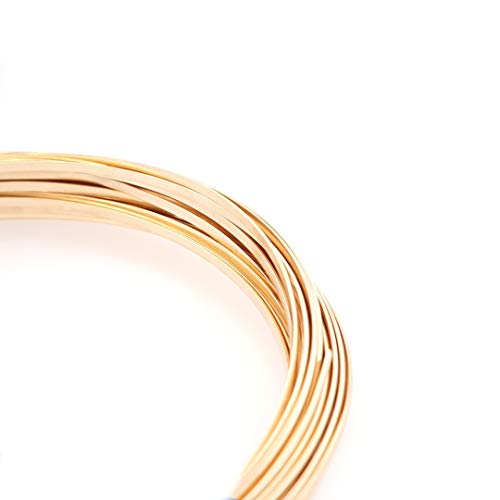 Image of 1 Ounce (2 Ft) 14 /20 Yellow Gold Filled Wire 8 Gauge, Half Round, Dead Soft - from Craft Wire