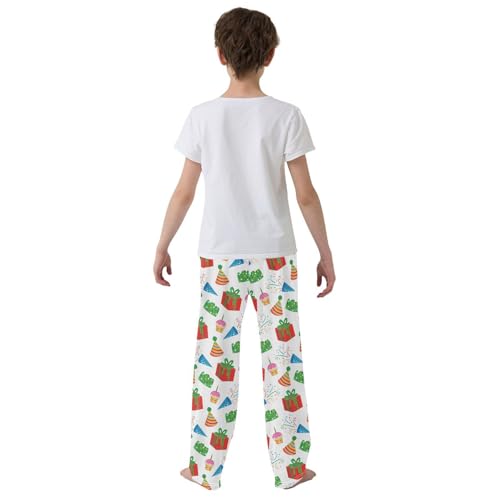 ZZXXB Cupcake Gift Boys Long Pants Soft Trousers Elastic Waist Kids Lounge Bottoms with Pockets S-XL3