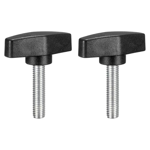 QUARKZMAN 2Pcs Vite A Pomello Di Serraggio, M10 X 45mm Metriche In Acciaio Al Carbonio A Forma Di T Con Manopola Per Sostituzione Rapida Senza Strumenti