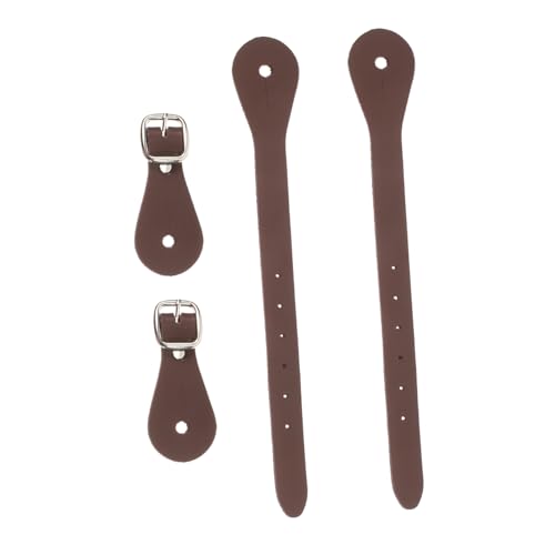 Happyyami 2Pcs Adjustable Boot Spurs Straps Durable PU Western Accessories Comfortable Fit for Equestrian Activities for Training and Competitions Deep