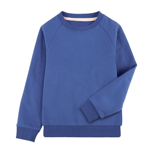 BIG ELEPHANT Boys Crewneck Sweatshirt Youth Fleece Sweatshirts Long Sleeve Basic Pullover Soft Warm Thin Fleece for Kids