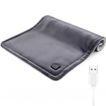 Comfheat USB Heating Pad, 5V Travel Heat Pads for Outdoor Camping, 3 Heat Settings & Auto Shut Off, USB Powered Small Heating Pad for Pain Relief Abdomen Cramps (16"x 12") (Non-Chargeable)