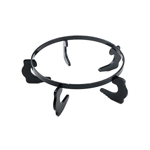 Semetall Kitchen Stove Accessories 2Pack Stove Fittings Bracket Non Slip Black Pan Holder Stove Accessories for Kitchen Wok Support Ring Cooktop Milk Pot Holder(Five-Ear,7.28\" Outer Diameter)