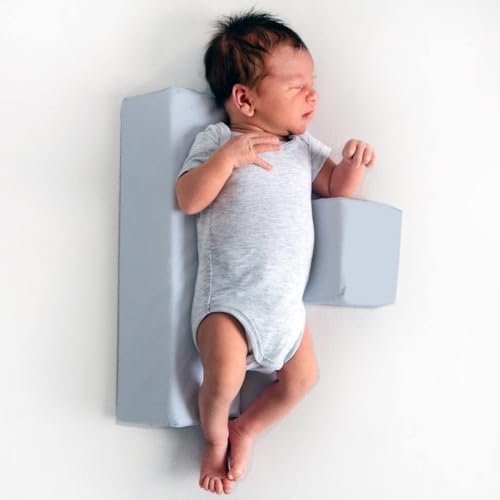 Image of EUEML Soft & Breathable Adjustable Wedge Pillow - Multi-Use Positioning and Comfort Support for Crib, Soothing Blue Color