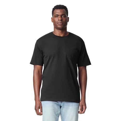 Gildan Mens DryBlend Workwear T-Shirts with Pocket, 2-Pack