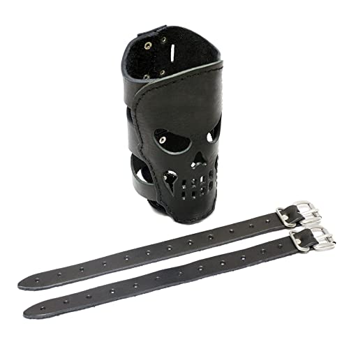 Soporte de cuero para vaso de moto con diseño calavera miniatura 6