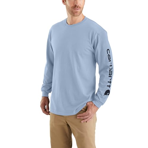 Image of Carhartt Men's Dearborn Loose Long-Sleeve Logo T-Shirt Closeout