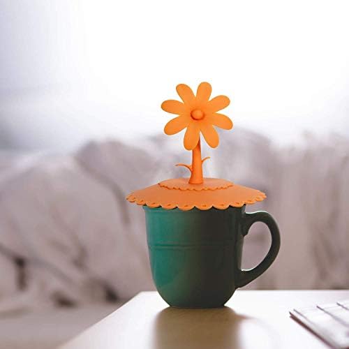 Silicone Cup Lids, AINIMI Food Grade Creative Cute Lovely Coffee Tea Mug Cover [Set of 8] Anti-dust Airtight Seal Silicone Drink Cup Lids Hot Cup Lids,XYH