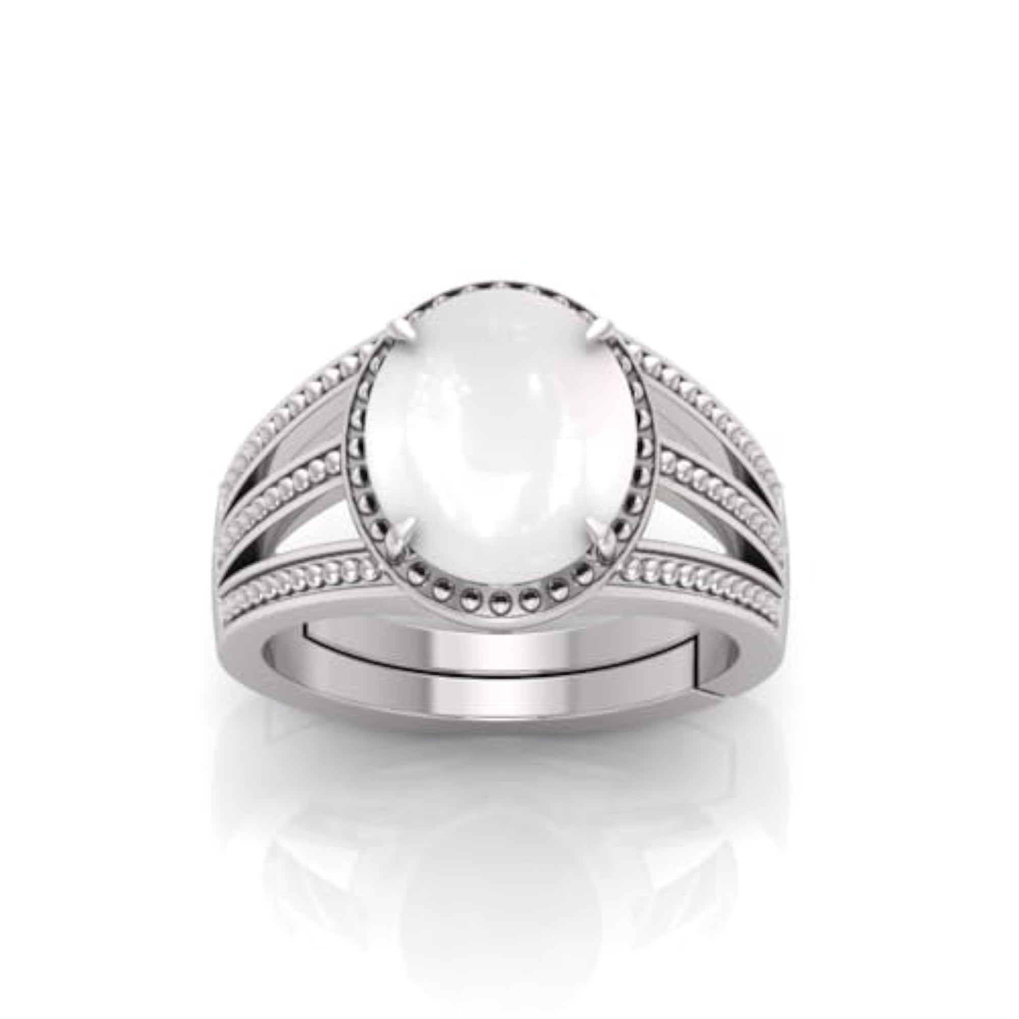 7.25 Ratti Moonstone Adjustable Ring, Lab Certified