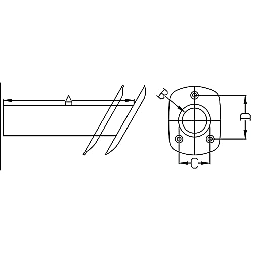 White Water 57738S-4PK Marine Stainless Steel 30° Flush Mount Fishing Rod Holders – Heavy Duty with Black PVC Liner, UV-Resistant, Oblong Base for Boats & Decks (4 Pack)