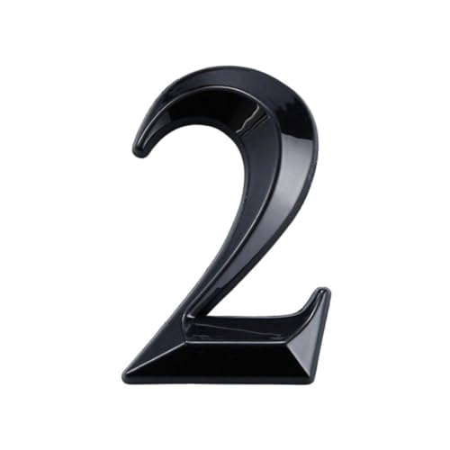 5 CM House Numbers Mailbox Numbers 3D 0-9 Waterproof Numbers for Outside Self Adhesive Number for Door, Garbage Bins, Address Number (Black-2)