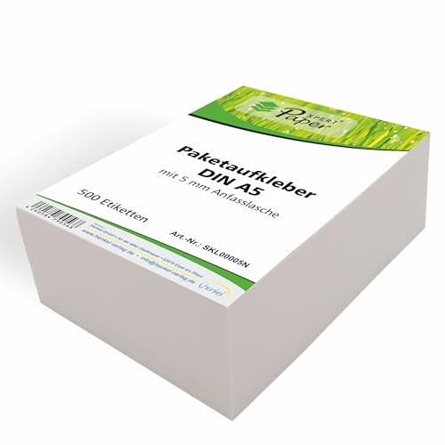 Autocollants pour palettes DIN A5 faciles à décoller avec languette