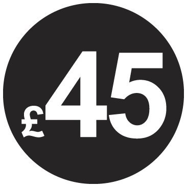 £ Black Price Stickers - 20mm, £45, 10000 — image 1