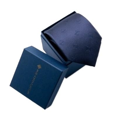 (天満屋選定品)SHAKUNONE オリジナルロゴネクタイ 誠実な淡紺