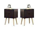 Sweetgo End Side Table Nightstand with Storage Drawer -Fashion Modern Assemble Storage Cabinet...