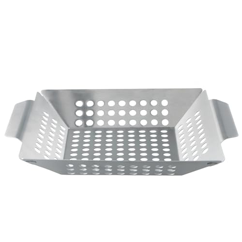 emperoch Vegetable Basket - Stainless Steel Baking Tray - Vegetable Basket, Fish Basket, BBQ Basket and Baking Tray for Your Cooking Needs