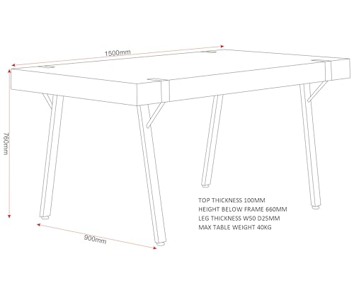 Seconique Treviso Dining Table in Light Oak Effect - Image 3