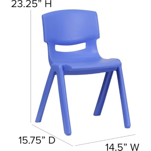 Pemberly Row Multicolored Stackable School Chair Set